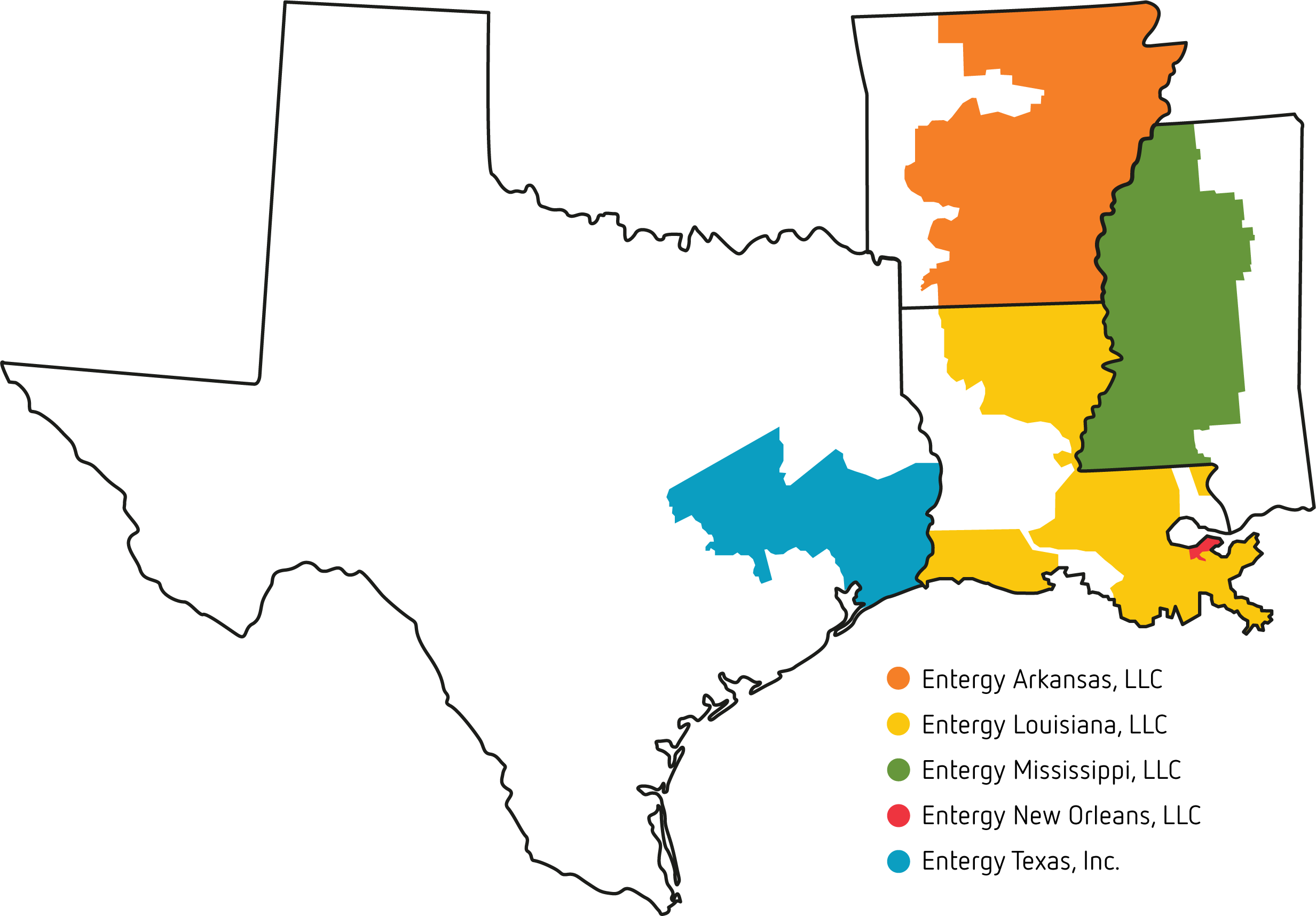 Entergy Outage Map   Service Area Map Alphabetical 